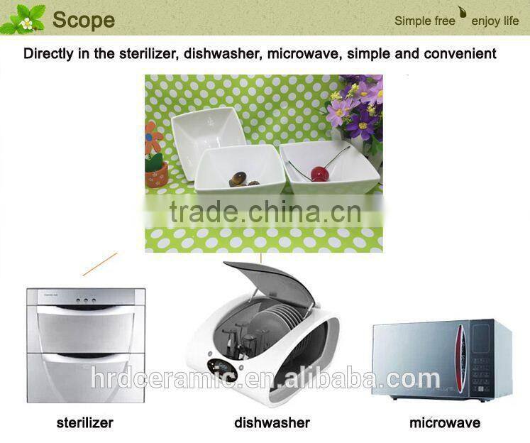 China Manufacturer stocked White Porcelain Square Dish/food dish/rice dish