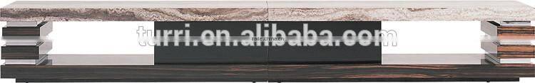 High end living room furniture marble top TV stand