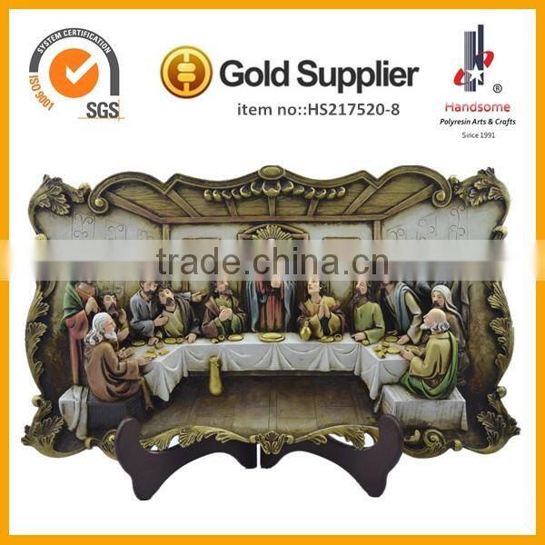 Resin sculpture best selling 3D last supper in hand deco for home decoration souvenir