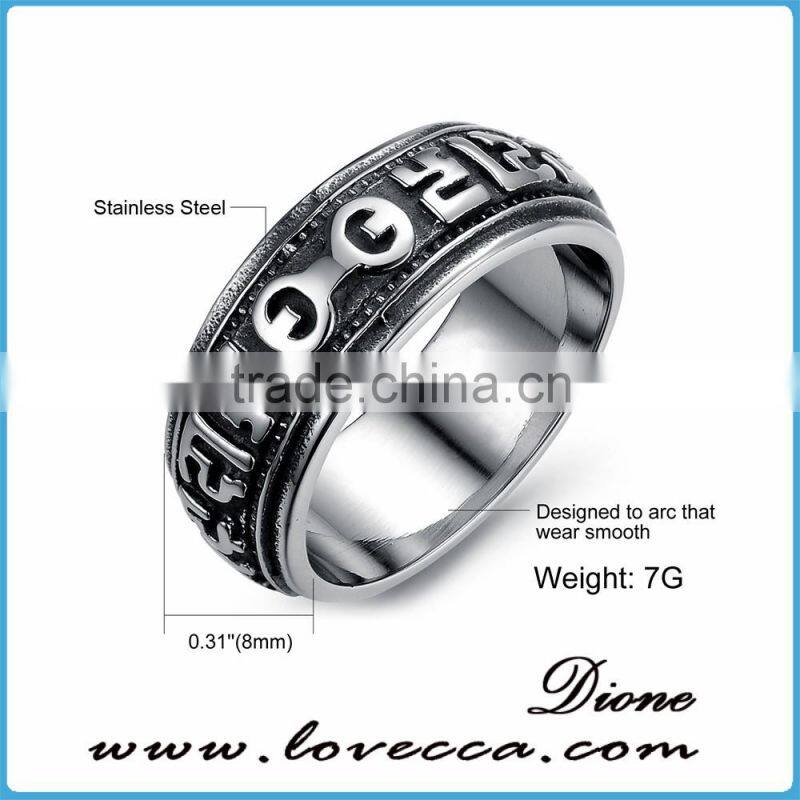 High polished men jewellery figure rings 316l surgical stainless steel men ring