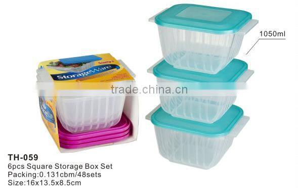 6pcs Square Storage Box Set/Food Storage Box TH-059