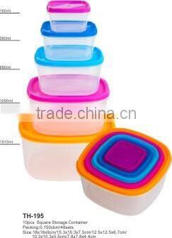 wholesale plastic clear square storage container with lid