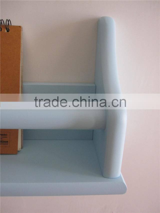 Red decorative wall shelf Wood nursery wall shelf