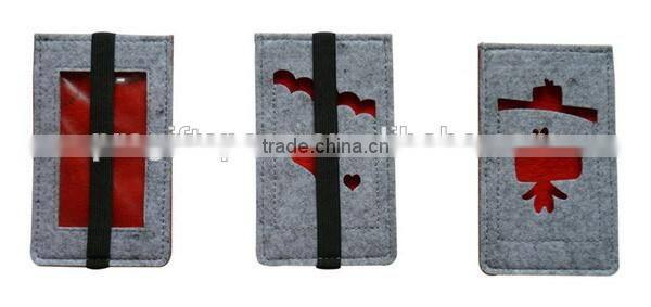 2017 fashion new nonwoven polyester felt custom laser cut mobile ring cell phone holder car bike OEM ODM China factory