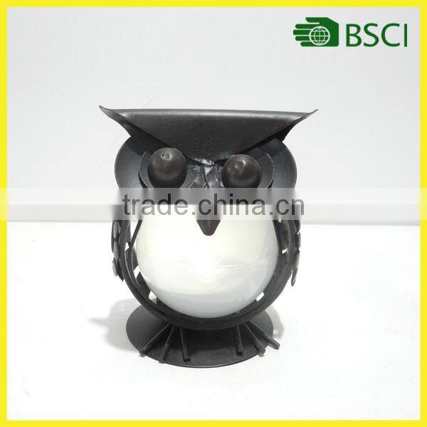 YS15096 Hot selling garden decoration owl solar light parts