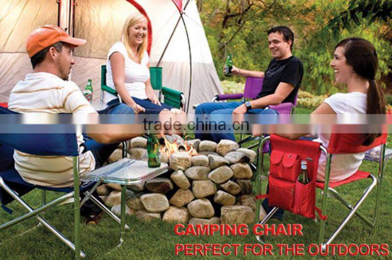 Fabric red director chair for picnic camping