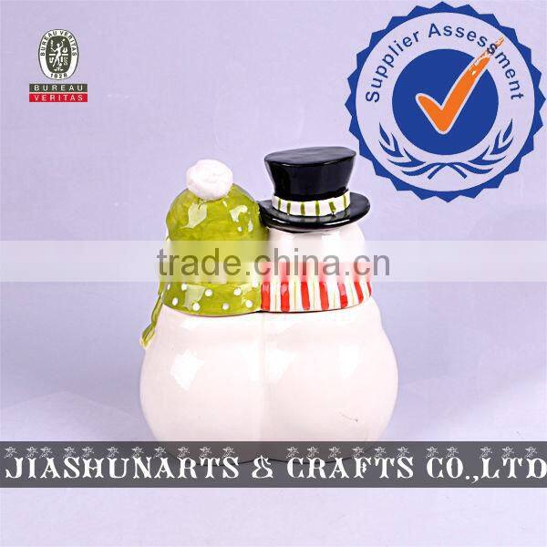 Snowman Ceramic Storage Box With Lid