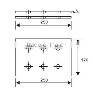 Stainless Steel Glass Door Connector/Curtain Wall Glass Fins/Glass Spider Fins