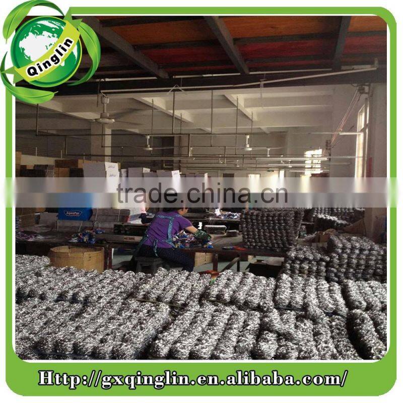 Hot selling stainless steel scourer/cleaning ball/scrubber/pot scourer