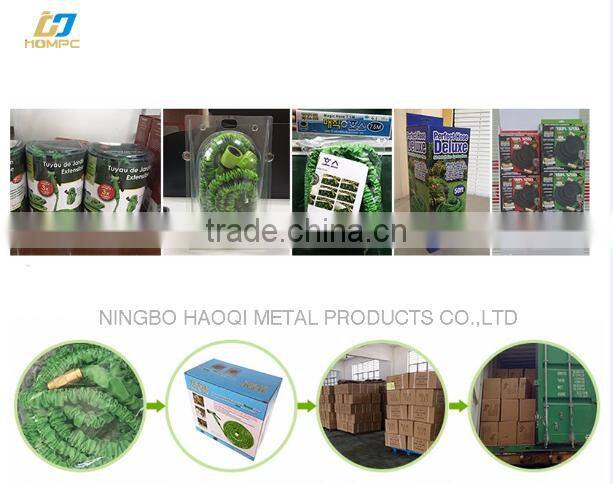 Garden watering expandable hose with double latex core