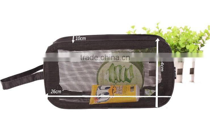 Clear PVC Mesh 3pcs Travel Kits Toiletry Bag Sets