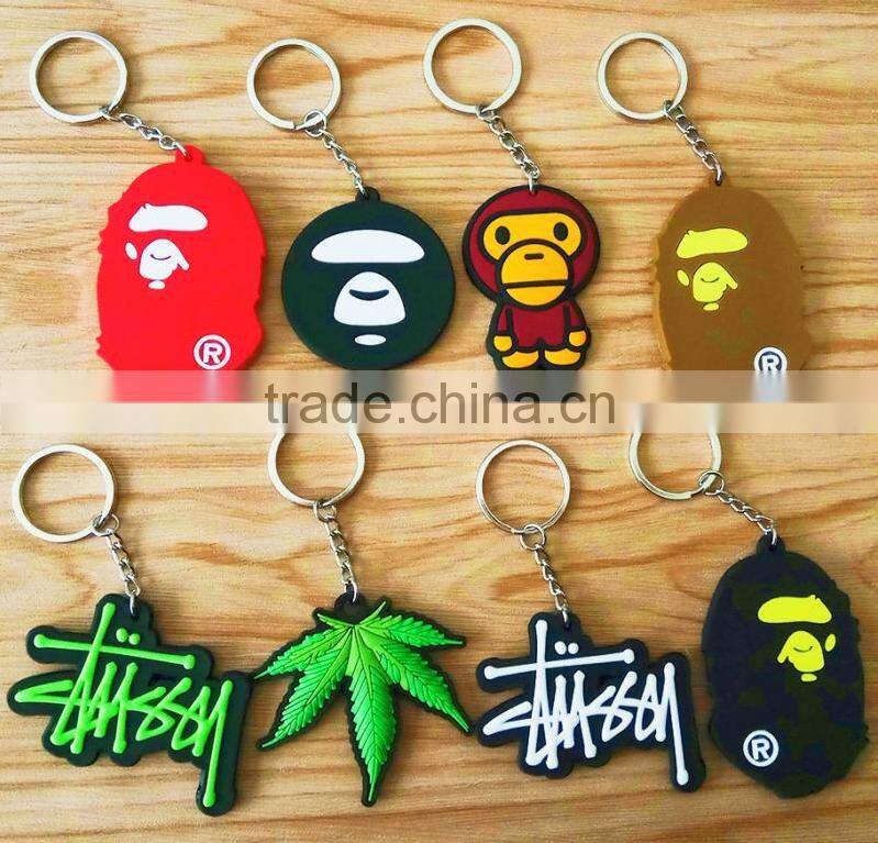 customized rubber High quality 3D PVC rubber key chains