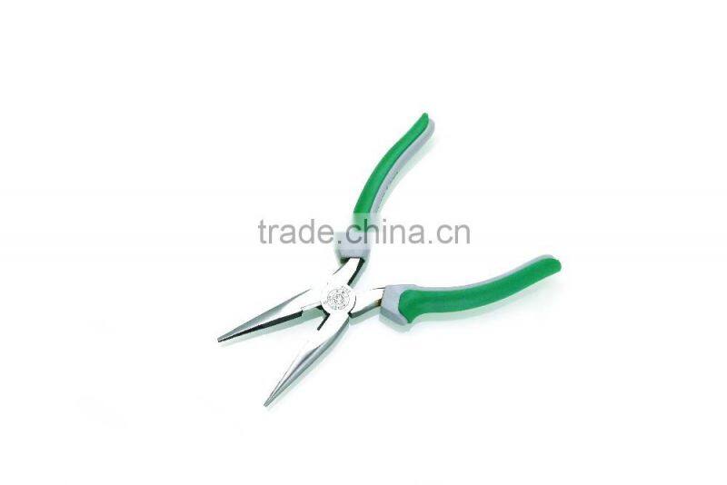 BERRYLION rubber handle 8'' long nose clamp pliers with drop forged treatment