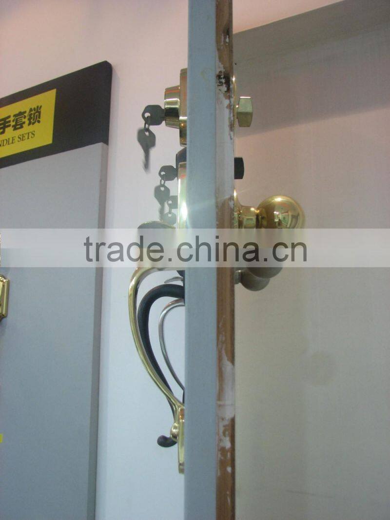 UL fire zinc alloy flower hotel American standard door lever handleset lock