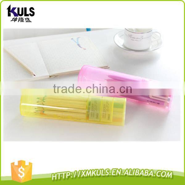 Multi-function creative candy color plastic pen container transparent plastic box