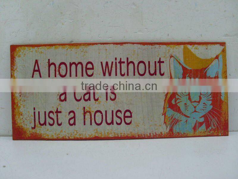 Good Sale 5-1/8''H Ourdoor Metal Plate Sign for Garden Decoration