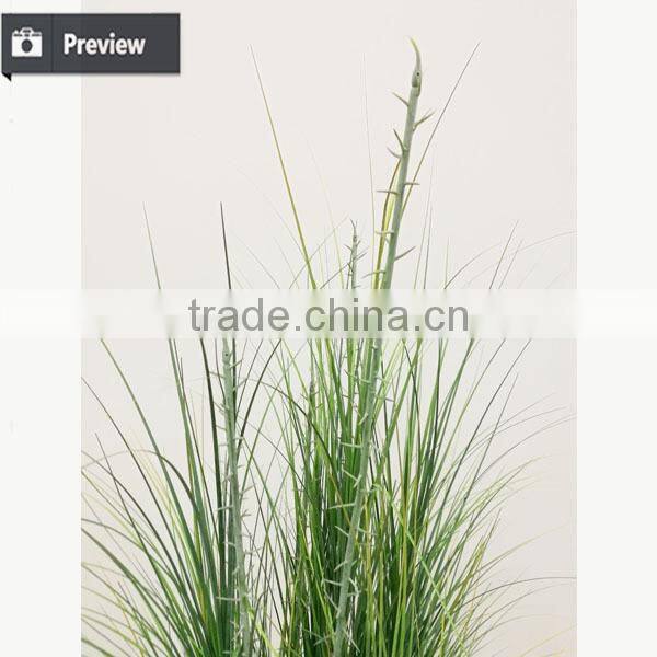 Wholesale Artificial Grass Potted Onion Grass with Barbed Spray Fake Grass Bonsai Plants for Home Decoration