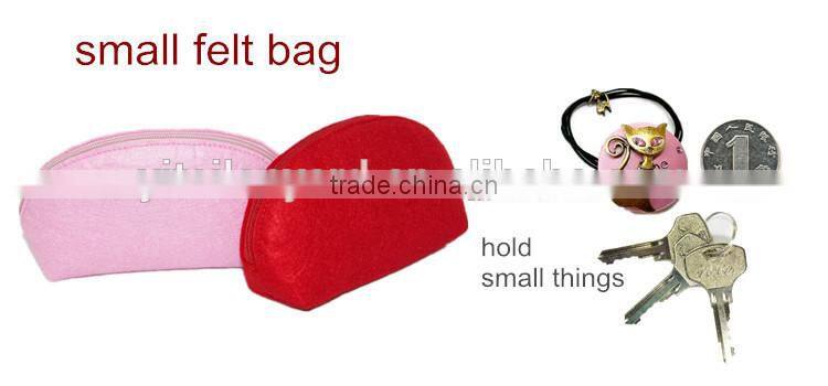 2015 OEM/ODM Sedex Social Audit cheap custom bulk gift felt coaster pouch keychain for promotion christmas gifts