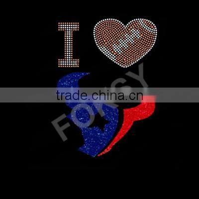 Most popular garment houston texan rhinestone transfer