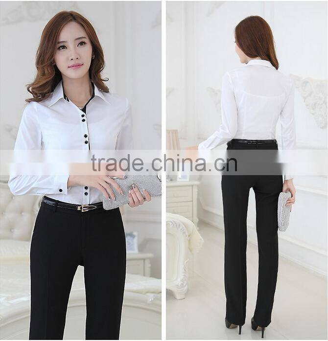 custom latest style fancy office ladies chiffon blouses