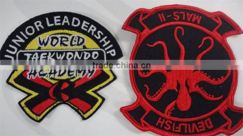 Customized fancy shape embroidery patch