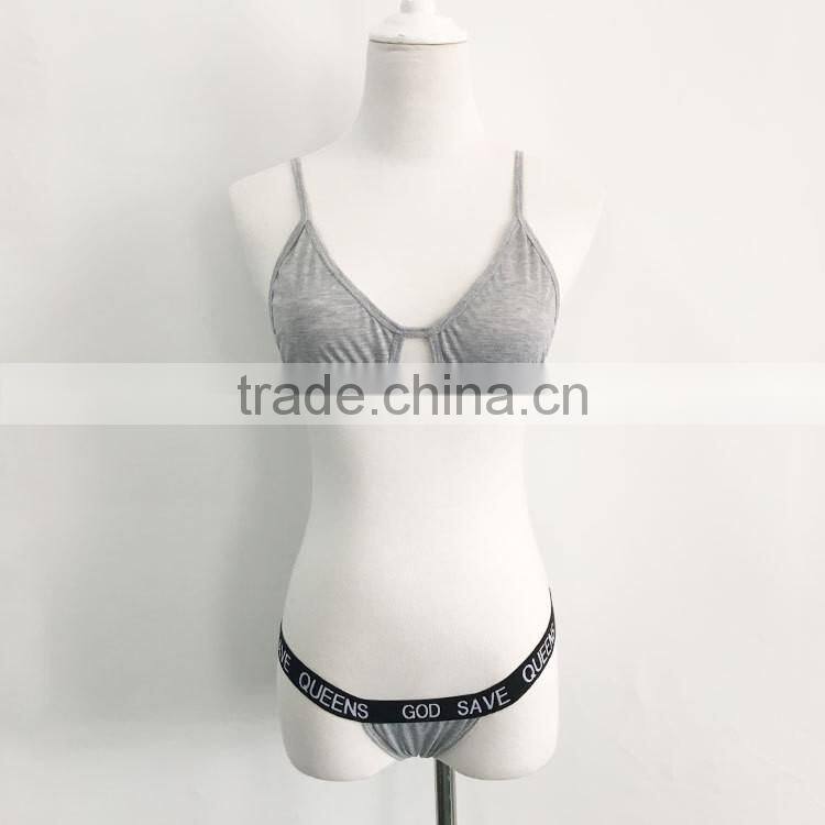 new fashion hot sexy hollow out letter bikini set