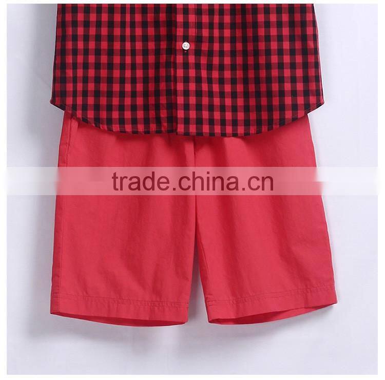 Wholesale Tailored Summer School Plaid Shirt Made Children Shirt