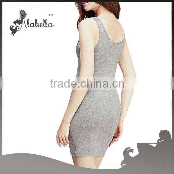 2015 hot selling fitness &yoga wear tank dress of Stretch-Knit Bodycon