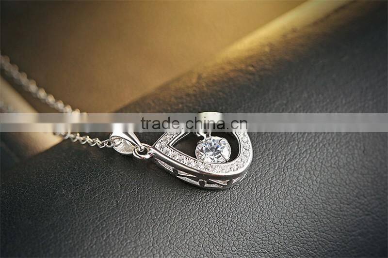Fashion Heart Shaped Pendant for sterling silver jewelry necklace 925 silver