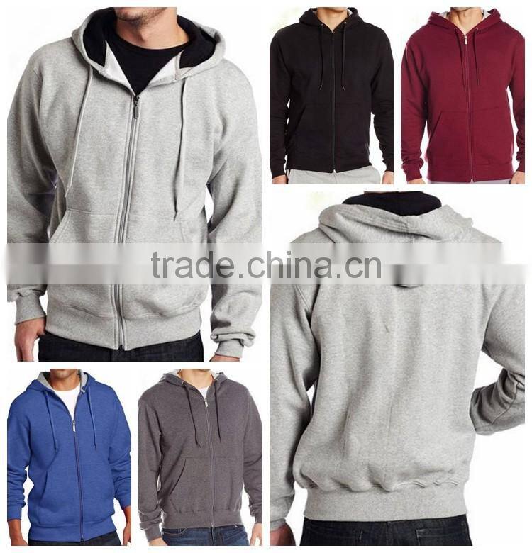 Wholesale custom grey hoodies with zip