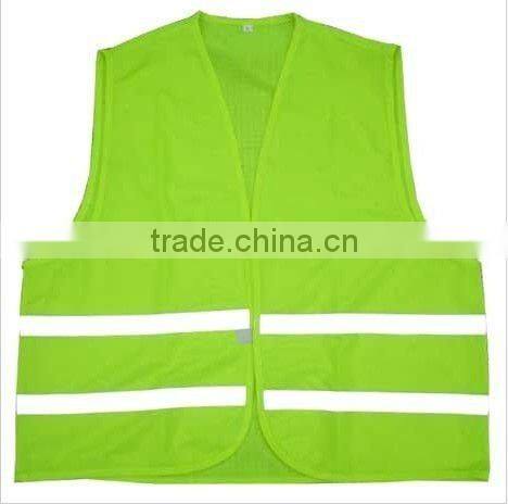 Hi Viz Quality 100% Polyester Reflective Fluorescent Orange Safety Vest
