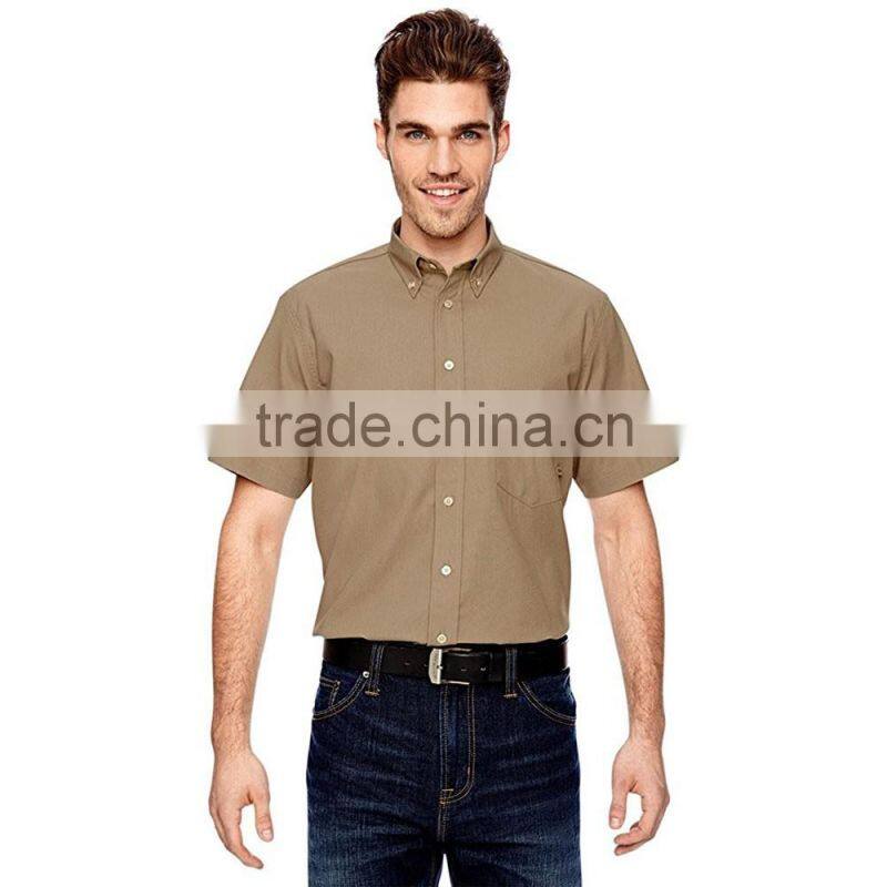 mens uniform shirt short sleeve working shirt for men