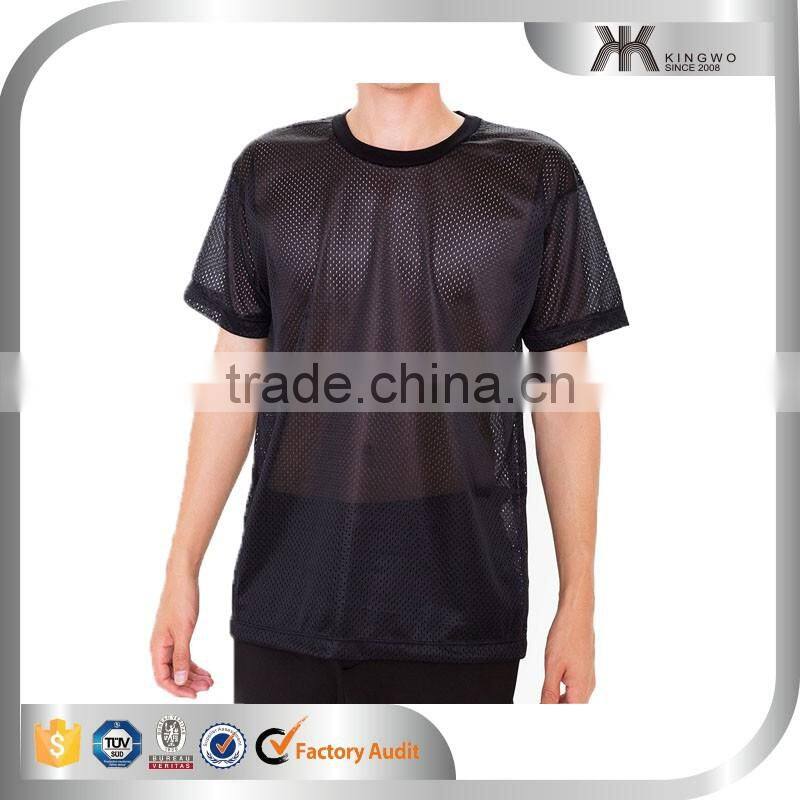 moisture wicking poly mesh athiletic tee polyester mesh gym sports tshirt