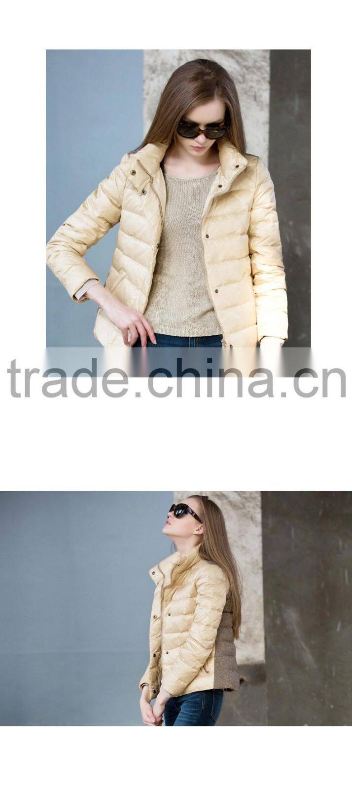 2015 New Fashion Women Duck Down For Short Jiont Women Jacket