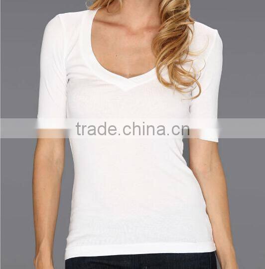 cheap bulk plain no brand white cotton t-shirt