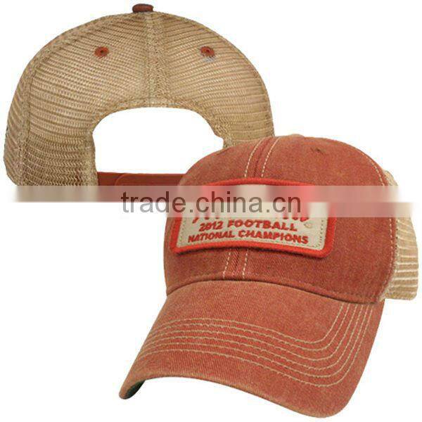 Mesh 6 Panel Applique Baseball Make Custom Fitted Hat