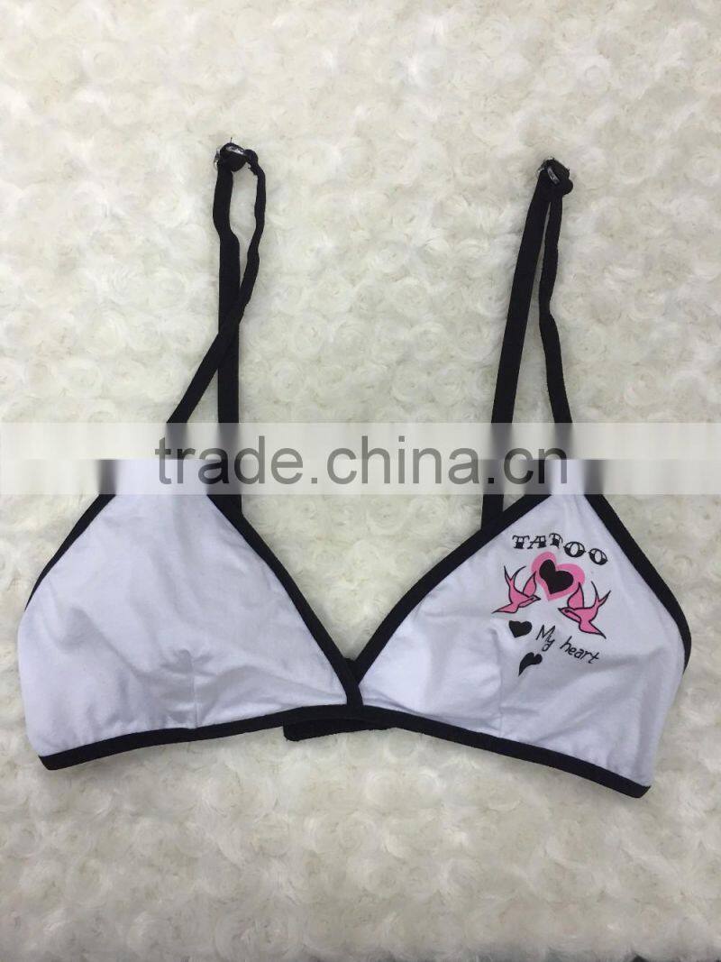 2017 hot sell good quality young girl underwear bra