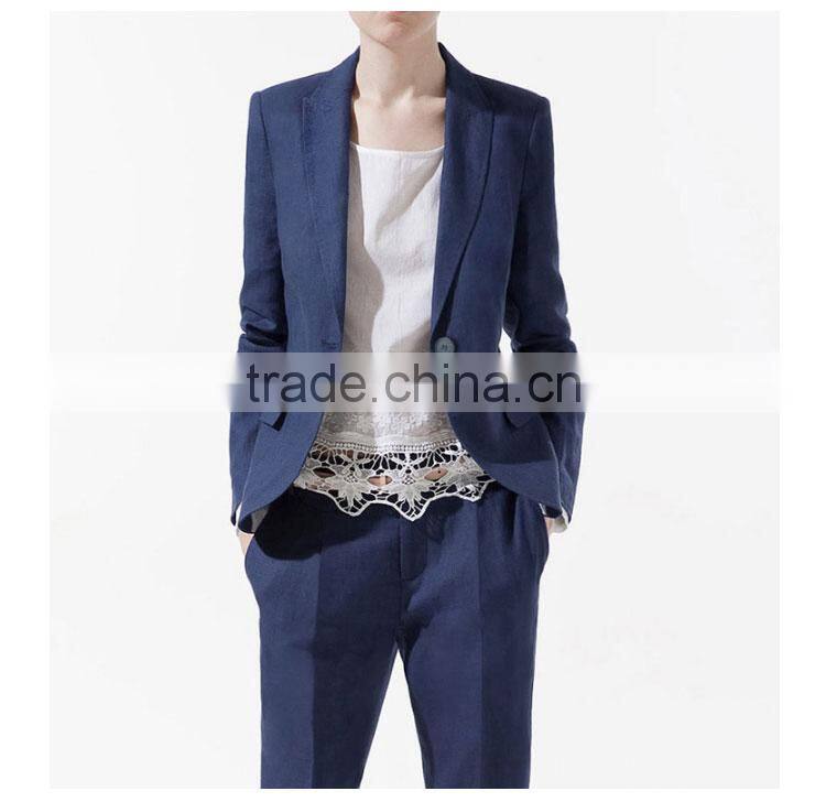 2015 Factory Price Elegant Ladies Stylish Pant Suit
