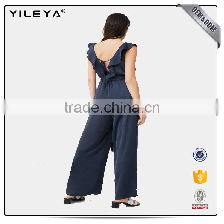 2017 summer fashion long floral sexy women jumpsuit