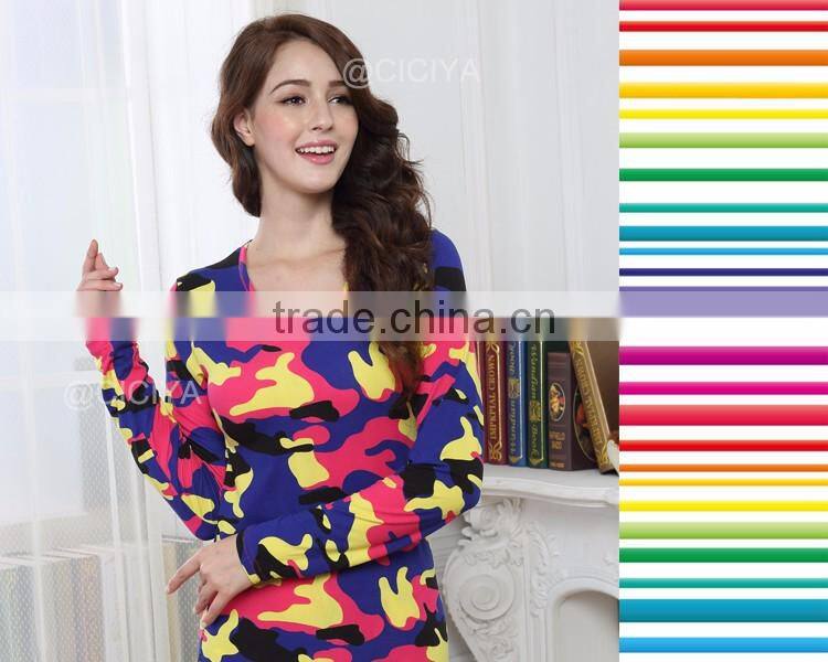 CUSTOM-MADE LADY'S CAMOUFLAGE DESIGN LONG JOHN UNDERWEAR PLUS SIZE THERMAL UNDERWEAR WHOLESALE