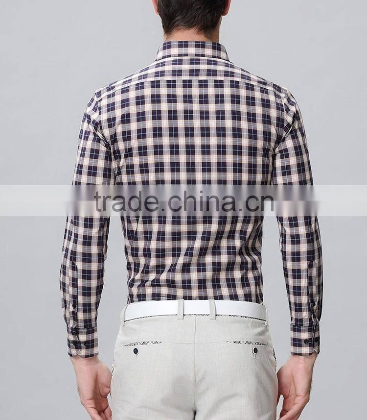 Youth fashion men's shirts delicate plaid design transparent men shirt
