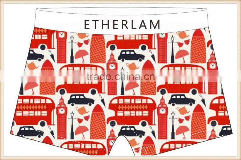 Merry Christmas 88% Polyester 12%Elastic Waist Hot Selling Custom 2016 Men Underwear