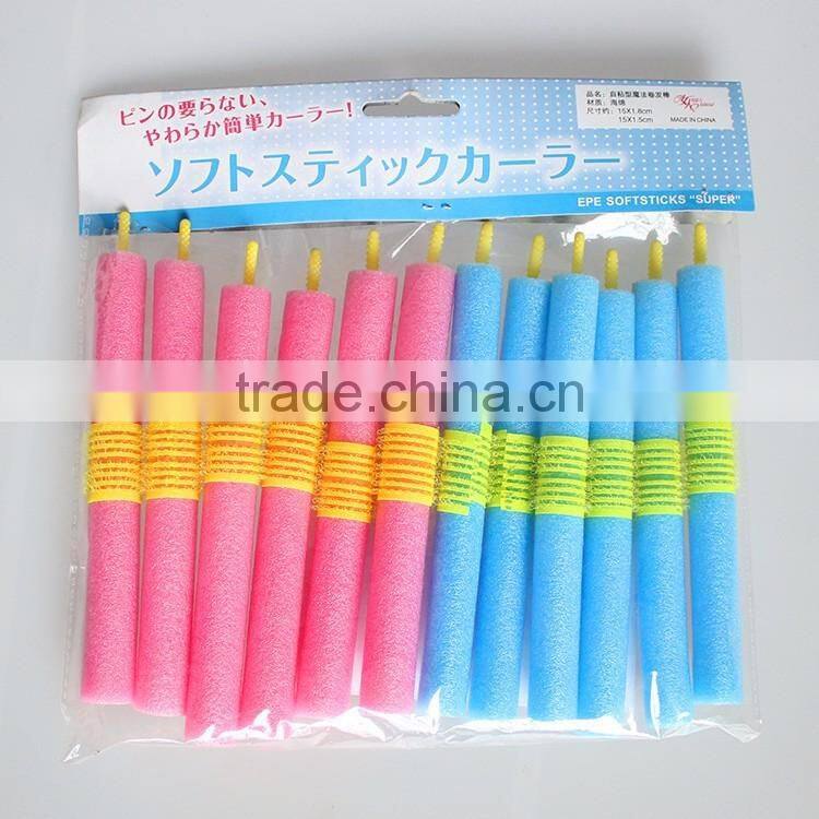 SOFT FOAM BENDY HAIR CURLER ROLLERS FOR SEXY HAIR 12pcs/set Soft Foam Anion Bendy Sponge Hair Rollers Curlers Cling