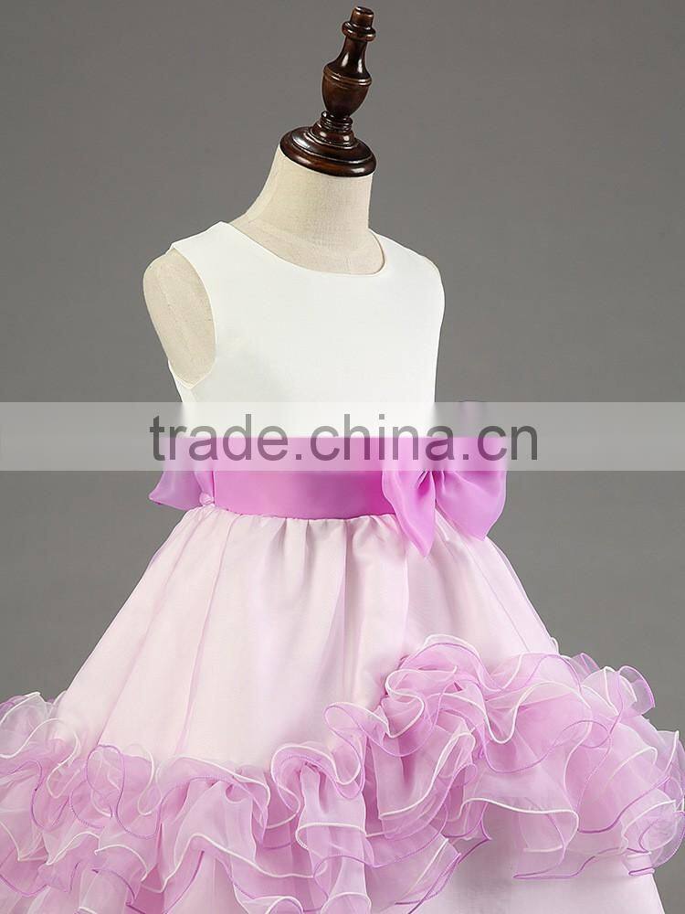 Butterfly tie kids lavender crochet dress girl wedding dress