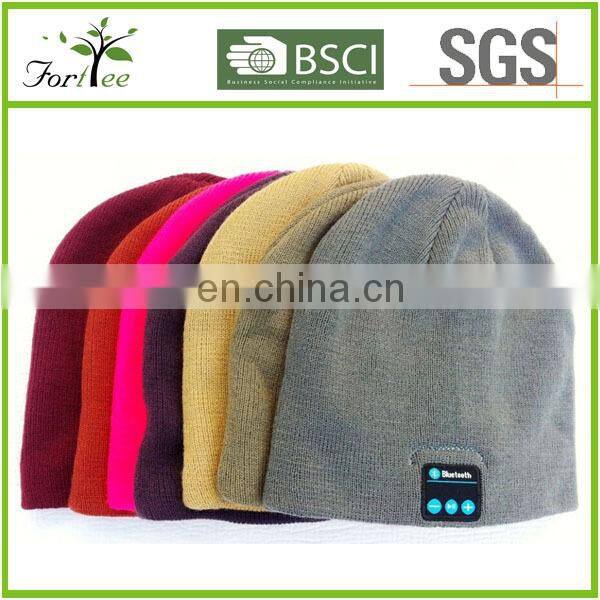 cheap winter bluetooth beanie hat with headphone