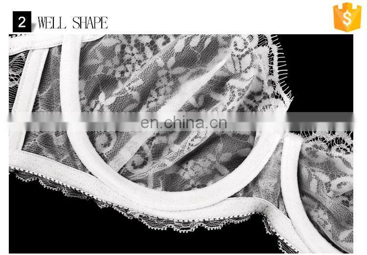 Fitness Full Transparent Sexy Design Girls Lace Bra Bralette