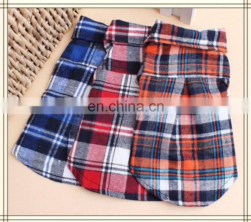 Pet Fashion Plaid Pet Dog Clothes Shirt