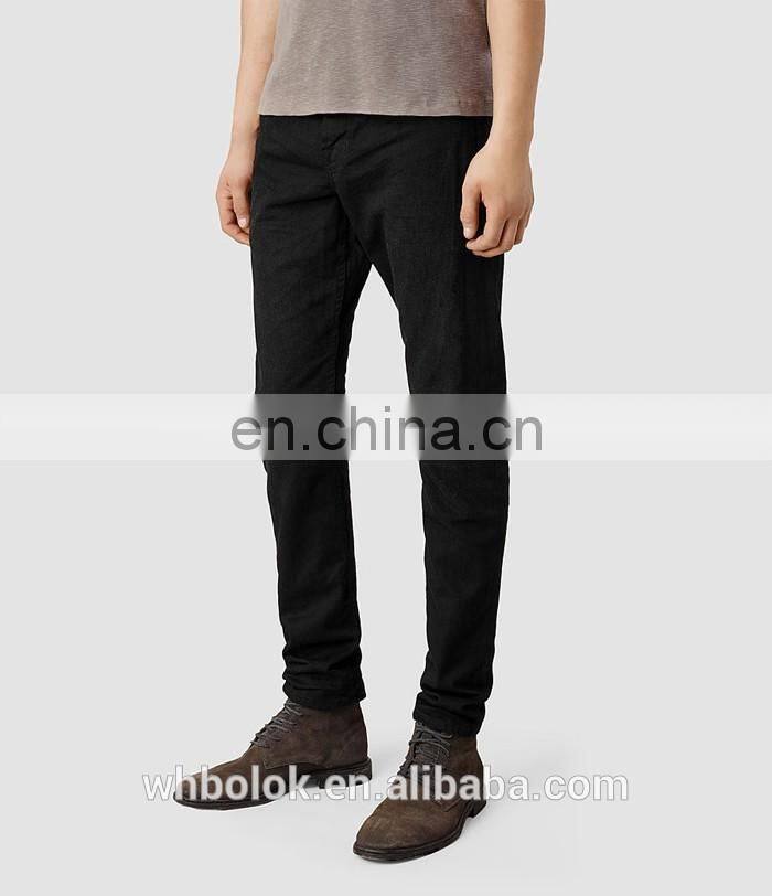 Men's slub cotton pants tapered fit casual pants mens slim fit pants