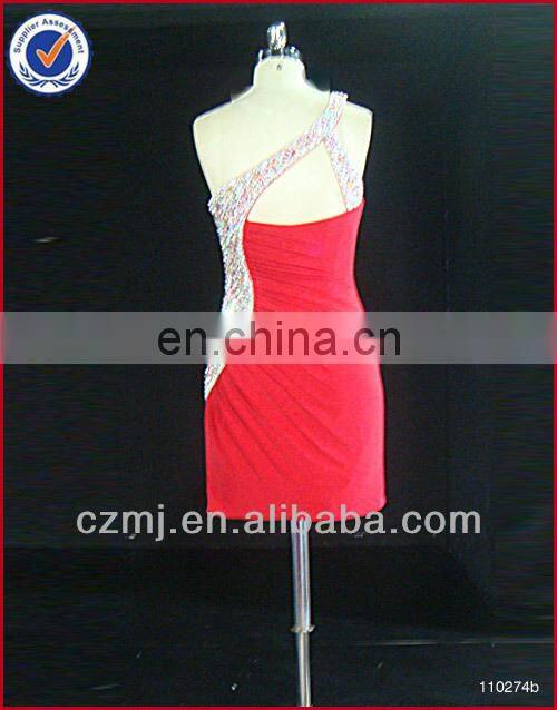 RED beading luxurious cocktail dress evening dress party dress
