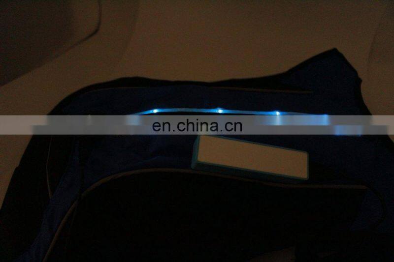 New Arrival LED Flashing Canvas Backpack flashing backpack flashing strips for school bags